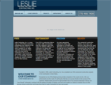 Tablet Screenshot of lesliecontracting.com